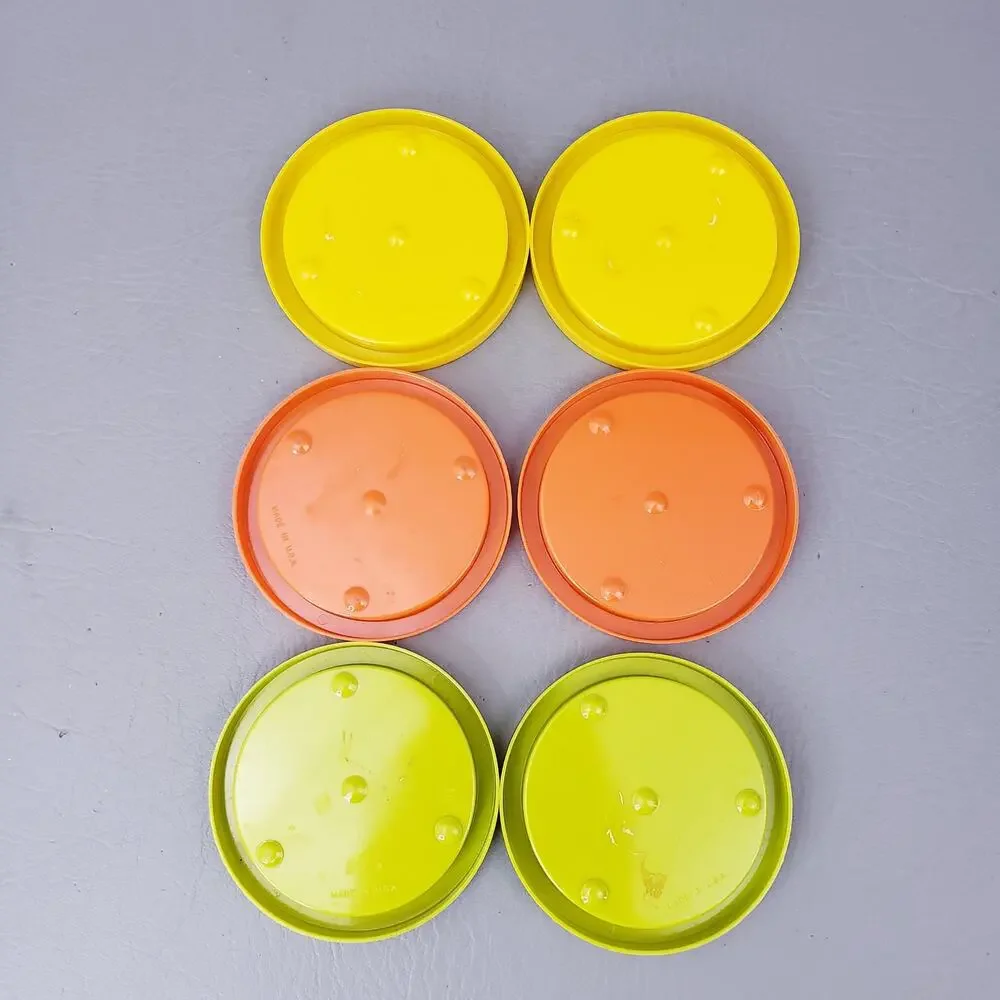 Vintage 1970's Souvenir Vintage BERMUDA Plastic Coasters Set of 6